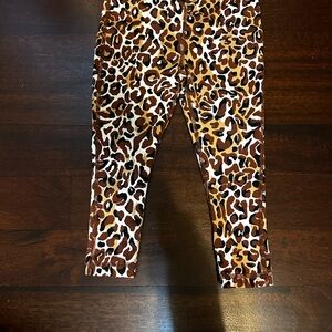 Lilly Pulitzer Brown Leopard Print Kids Leggings